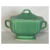 Vtg Green Riviera Sugar Bowl by Homer Laughlin