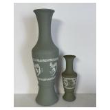 2 Vtg Avon Imitation Wedgewood Jasperware Vases