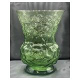 8" E.O. Brody Co. Emerald Green Crinkle Glass Vase