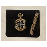 1950s Rare Sarah Coventry Pocket Watch Necklace
