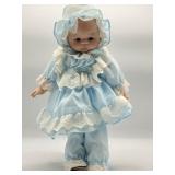Porcelain Doll in Blue Outfit