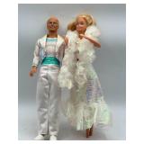 Ken and Barbie Dolls in Formal Outfits