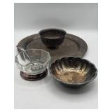 Set of Metal and Glass Tableware