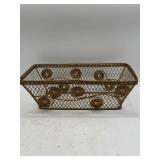 Metal Wire Basket With Geometric Design