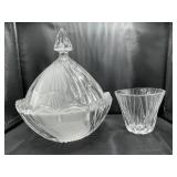 Crystal Covered Candy Dish & Votive Candle Holder