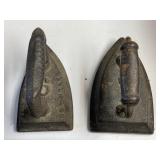 Pair of Antique Sad Irons No. 6 & No. 7