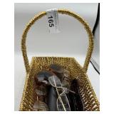 Woven Basket with Assorted Glasses