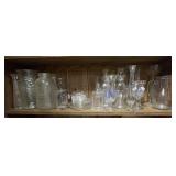 Clear Glass & Canister Lot