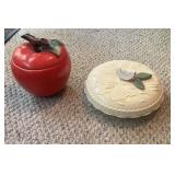 Ceramic Apple-Shaped Containers