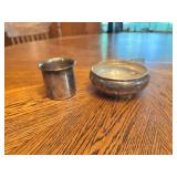 Sterling Small Handled Bowl/Basket & Cup