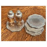 Lenox Pewter Coasters and Vtg Hazel Atlas Shakers
