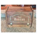 Vtg. Wooden Bread Box