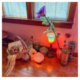 Decor Items Including Two Working Lamps