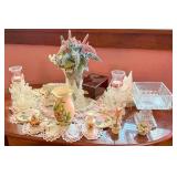 Decor Items Including Floral Vase