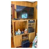 HiSense Roku TV with Cabinet and Contents