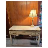 Vtg Bonnet by Sears Makeup Desk and Brass Lamp wit