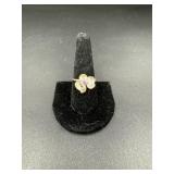 925 Sterling Silver Floral Ring with Gemstone Acce
