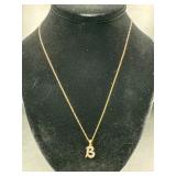 14k Gold Chain With B