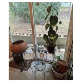 Planters with Metal Plant Stands