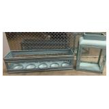 Metal Candle Holder and Lantern Set