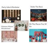 6pc Fancy Fabric & Props Photography Back Drops++