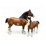 Vtg Breyer Bay Clydesdale Horses