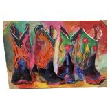Kirklands Cowboy Boots Print