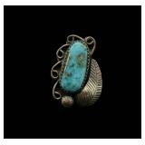 Turquoise Sterling Silver Ring ï¿½ Signed, Sz6