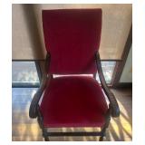 Vtg Red Upholstered Armchair 30ï¿½ï¿½x21ï¿½ï¿½x45ï¿½ï¿½