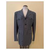 Vtg Gray Military-Style Jacket w/Pants