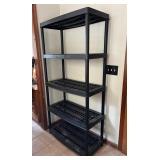 Black Plastic Storage Shelving Unit 36ï¿½ï¿½x17ï¿½ï¿½72.5ï¿½