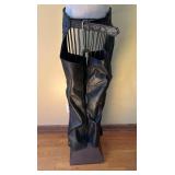 Vtg Leather Gallery Black Chapsï¿½size M.