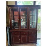 Vtg Mahogany China Cabinet 51ï¿½ï¿½x15ï¿½ï¿½x77ï¿½ï¿½
