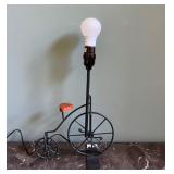 Vtg Bicycle-Themed Table Lamp 11ï¿½ï¿½x17.5ï¿½ï¿½