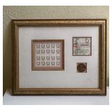 Framed Vtg Love USPS Stampsï¿½19.5ï¿½16
