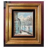 Framed Vtg Oil Painting on Canvasï¿½14ï¿½16