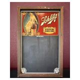 Vtg Schlitz Beer Chalkboardï¿½17ï¿½25