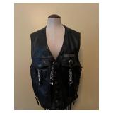 Vtg Harley-Davidson Leather Vest