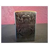 Vtg Zippo Lighter with Etched Design