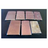 7 Vtg Zippo Lighters