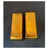 Fauxï¿½Two (Replica) 999.9 Gold Barsï¿½6x3x2