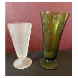 Vtg Glass Vases 8ï¿½ï¿½x10ï¿½ï¿½