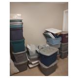 Assortment of Empty Totes Upstairs
