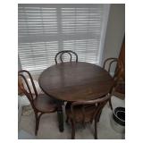 Antique Table and Bentwood Chairs