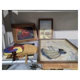 Framed Pictures, Stained Glass & Misc