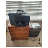 HP Printer, Royal Shredder, Storage Chest