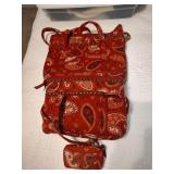 Vera Bradley Red Paisley 3 pc Set