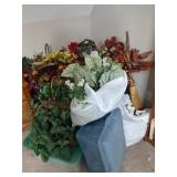 Large Assortment of Faux Floral Items