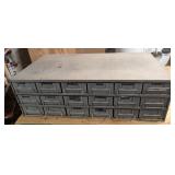 Metal Parts Bin and Contents