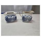 Porcelain Cream and Sugar - Damaged
